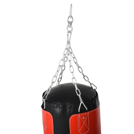 Boxsack-Set mit Handschuhen, gefüllt, 120cm, schwarz/rot