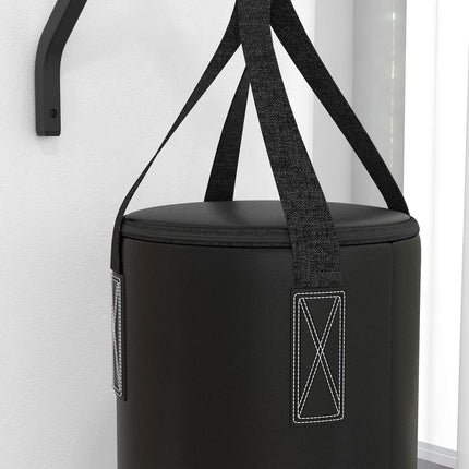 Support mural pour sac de frappe avec gants, dragonnes et crochet rotatif à 360°, support réglable pour sac de frappe, sac de sable, acier, noir