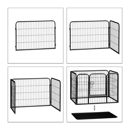 Puppy kennel with floor