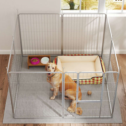 Dog playpen, Outdoor steel cabinet with door, 8-piece