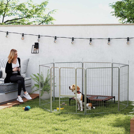 Dog playpen, Outdoor steel cabinet with door, 8-piece