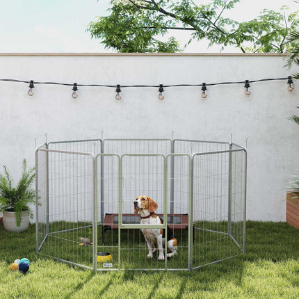Dog playpen, Outdoor steel cabinet with door, 8-piece
