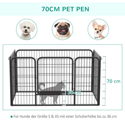 Welpenlaufstall für draußen – 70 x 80 cm Tragbarer Zaun