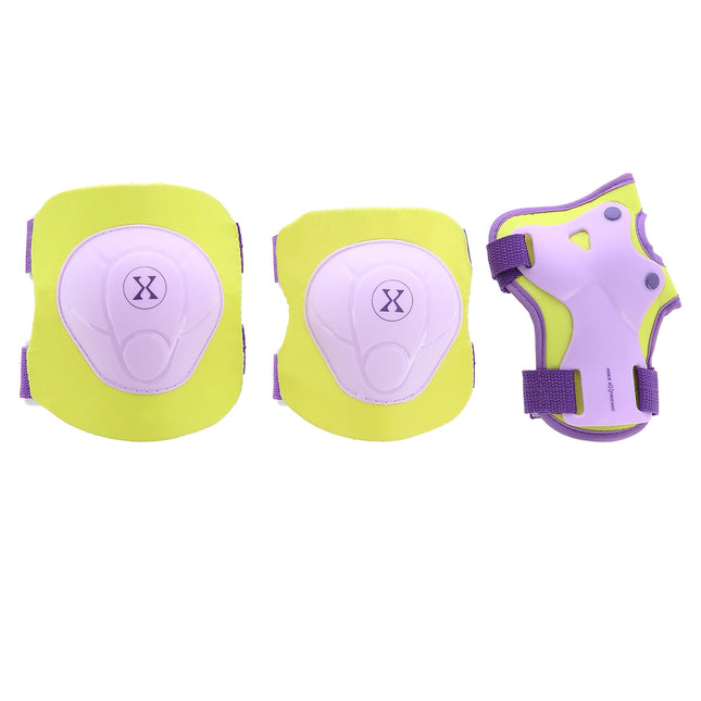 Helmprotektoren-Set Lila-Lime Größe L
