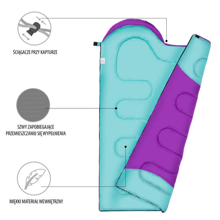 Purple-Turquoise Medium Sleeping Bag