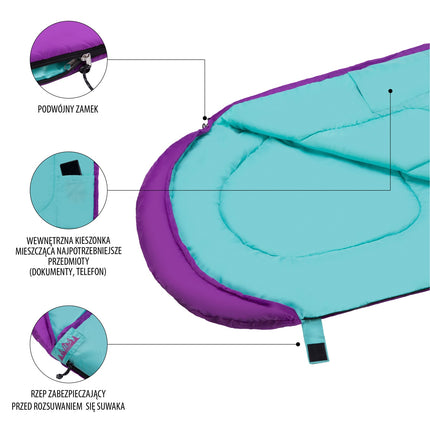 Purple-Turquoise Medium Sleeping Bag