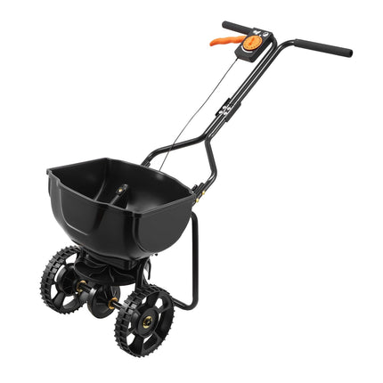 Push Broadcast Spreader, 15 lb Hopper, 10 in Tires