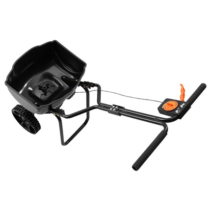 Push Broadcast Spreader, 15 lb Hopper, 10 in Tires