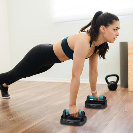 Push-up handles with wheels, set of 2
