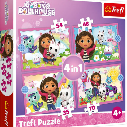 Puzzle-Set 4-in-1 für Gabbys Puppenhaus, fesselnder Spaß für Kinder
