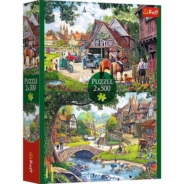 Puzzleset, Idyllic Life, 2 Packungen à 500 Teile