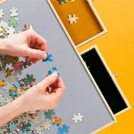 Plateau puzzle à 4 tiroirs