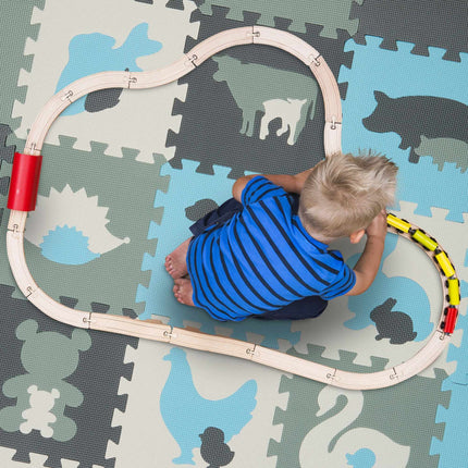 Tapis puzzle animaux