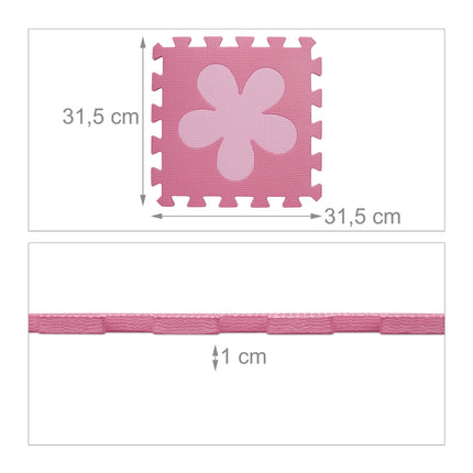 Puzzlematte Blumenmuster