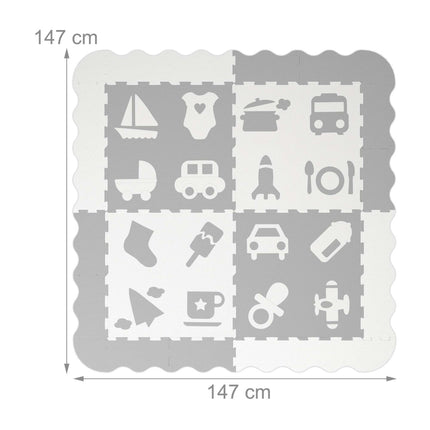 Tapis de puzzle avec symboles