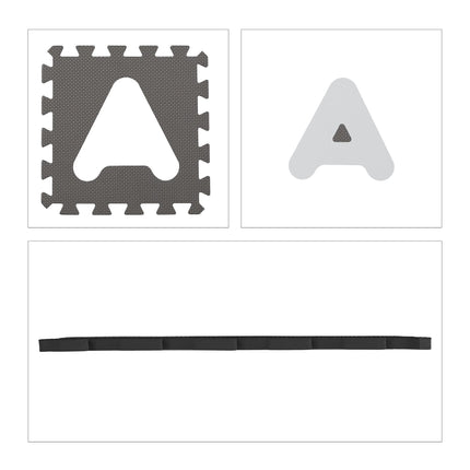 Puzzle mat with ABC and numbers