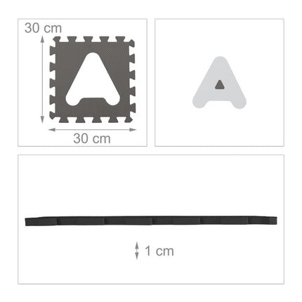 Puzzle mat with ABC and numbers
