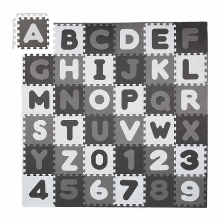 Puzzle mat with ABC and numbers