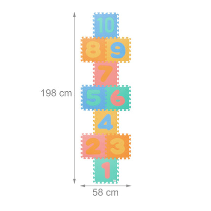 Tapis puzzle avec chiffres