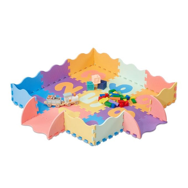 Puzzlematte mit Zahlen und Rand