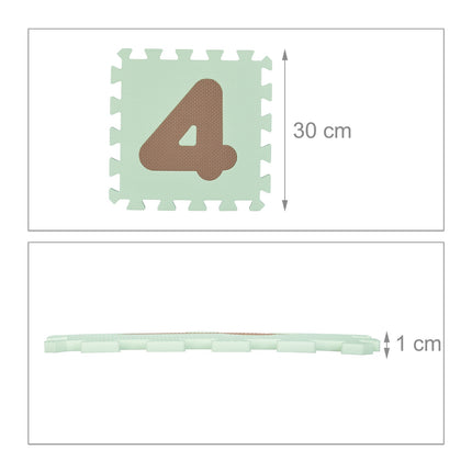 Pěnová podložka puzzle s čísly a okrajem