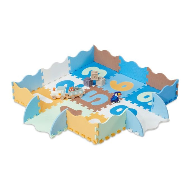 Puzzlematte mit Zahlen und Rand