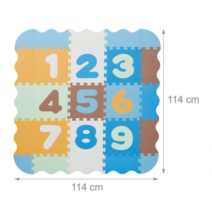 Pěnová podložka puzzle s čísly a okrajem