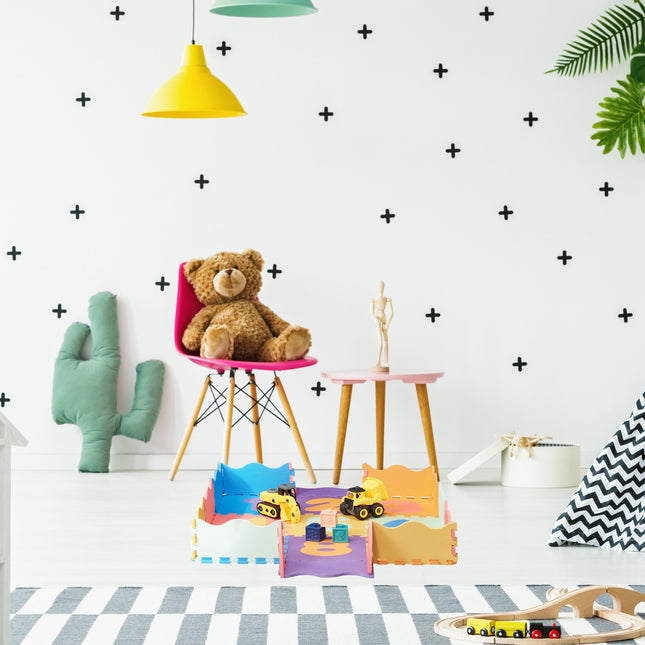 Puzzlematte mit Zahlen und Rand