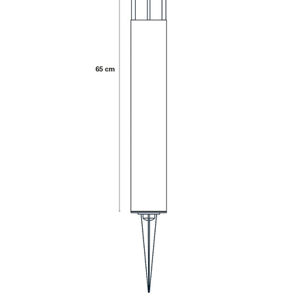 Sloupkové svítidlo Quadra 390lm 65cm černá