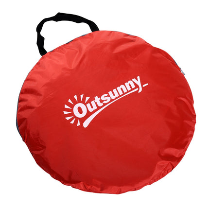 Pop-Up Strandmuschel mit Schnellaufbau, rot, 200x150x119cm