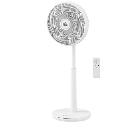 Quiet pedestal fan with remote control, 12 speeds, sleep mode