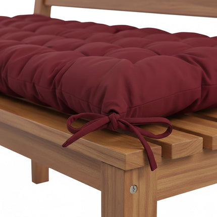 Quilted Garden Bench Cushion with Ties, Thick Padding
