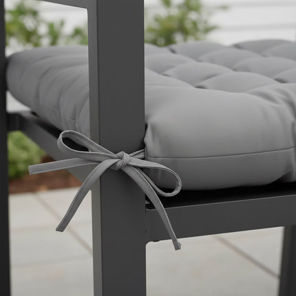 Quilted Garden Bench Cushion with Ties, Thick Padding