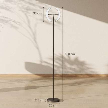 RGB Floor Lamp, Dimmable, Rotating Heads, Black