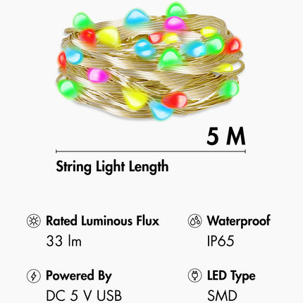 RGB-Lichtschleife mit Fernbedienung und WiFi Tuya IP65 5 m