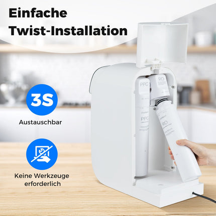 RO-Filter für Tischsystem – 0,0001 Mikron, 95 % TDS-Entfernung