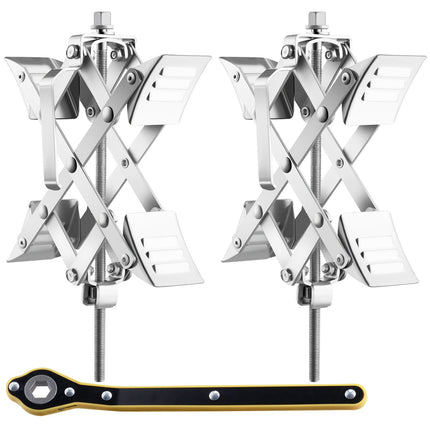 RV Wheel Chock Stabilizers, X-Style, 2-Pack, 1.5–10 in