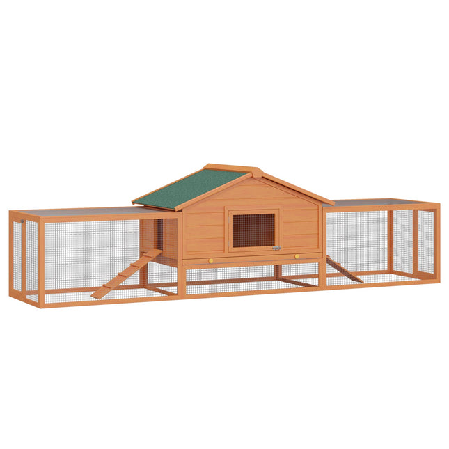 XXL rabbit hutch with outdoor enclosure - 100x68x59 cm