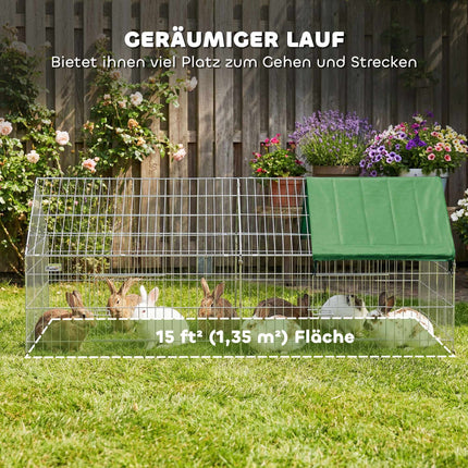 Rabbit Hutch with Lockable Doors, 180x75x75 cm, Green