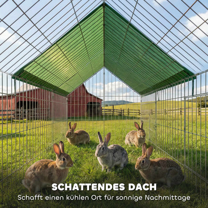 Rabbit Hutch with Lockable Doors, 180x75x75 cm, Green