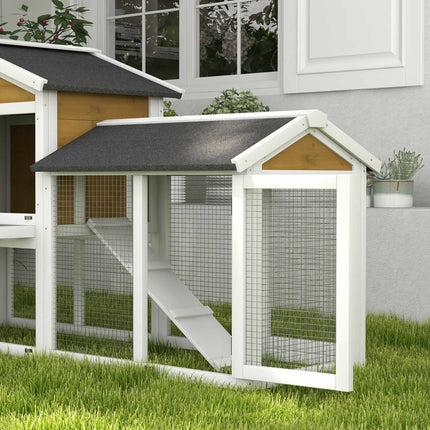 Kaninchenstall mit wetterfestem Dach, 147x54x84 cm