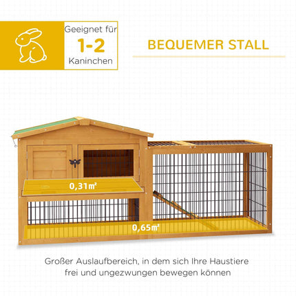 Outdoor 2-level spruce rabbit hutch with ramp