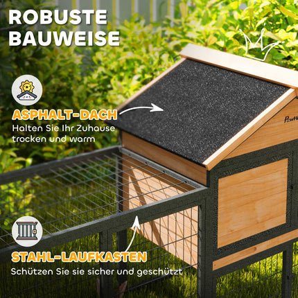 Rabbit cage in two levels, winterproof with cover