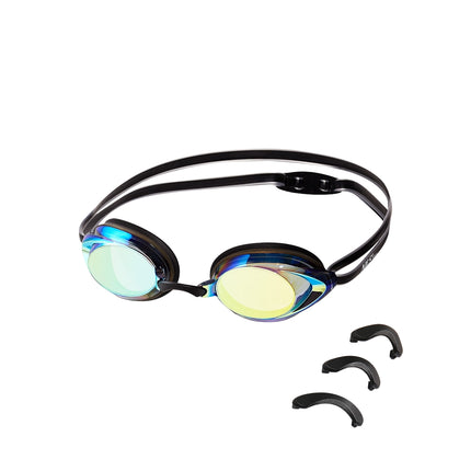 Racing Swimming Goggles, Black/Rainbow, Anti-Fog
