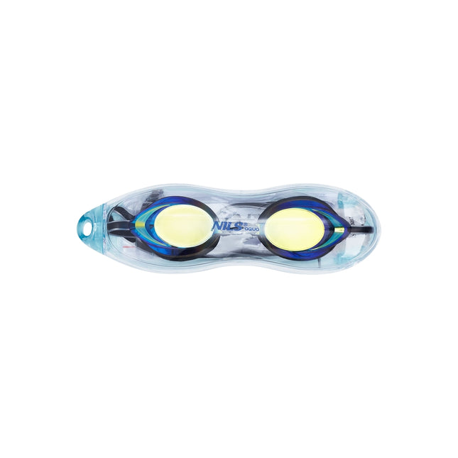 Schwimmbrille für Wettkämpfe, Schwarz/Regenbogen, Antibeschlag