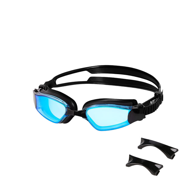 Rennschwimmbrille, Blau, Antibeschlag, UV-Schutz