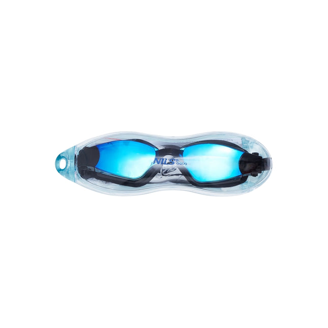 Rennschwimmbrille, Blau, Antibeschlag, UV-Schutz