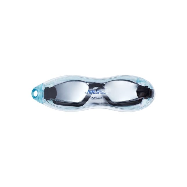 Rennschwimmbrille, Grau, Antibeschlag, UV-Schutz