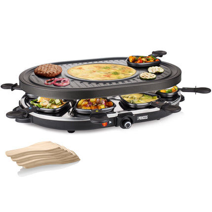 Raclette 8 Oval Grill Party 162700 43X30cm Grillplatte