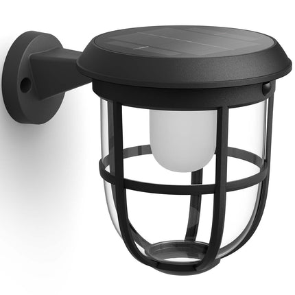 Radii nástěnná lampa solární ultra účinná LED 250lm černá